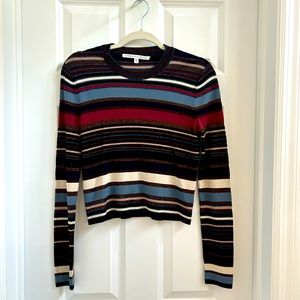 VERONICA BEARD striped long sleeve knit sweater